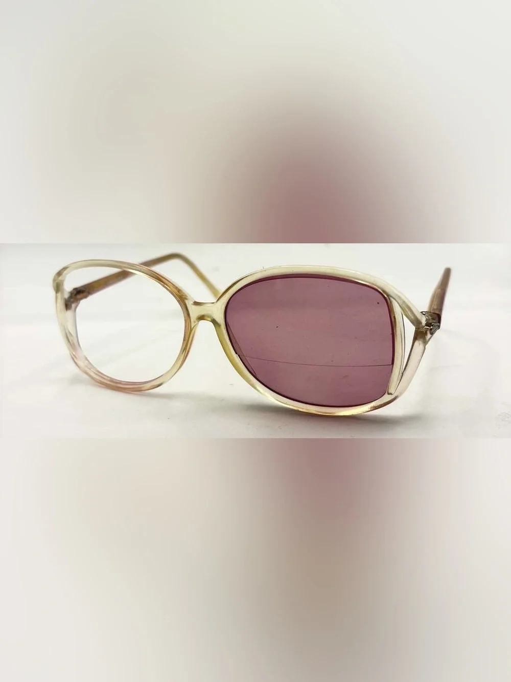 Vintage Impulse Brown Translucent Oval Sunglasses Frames Only Hong Kong